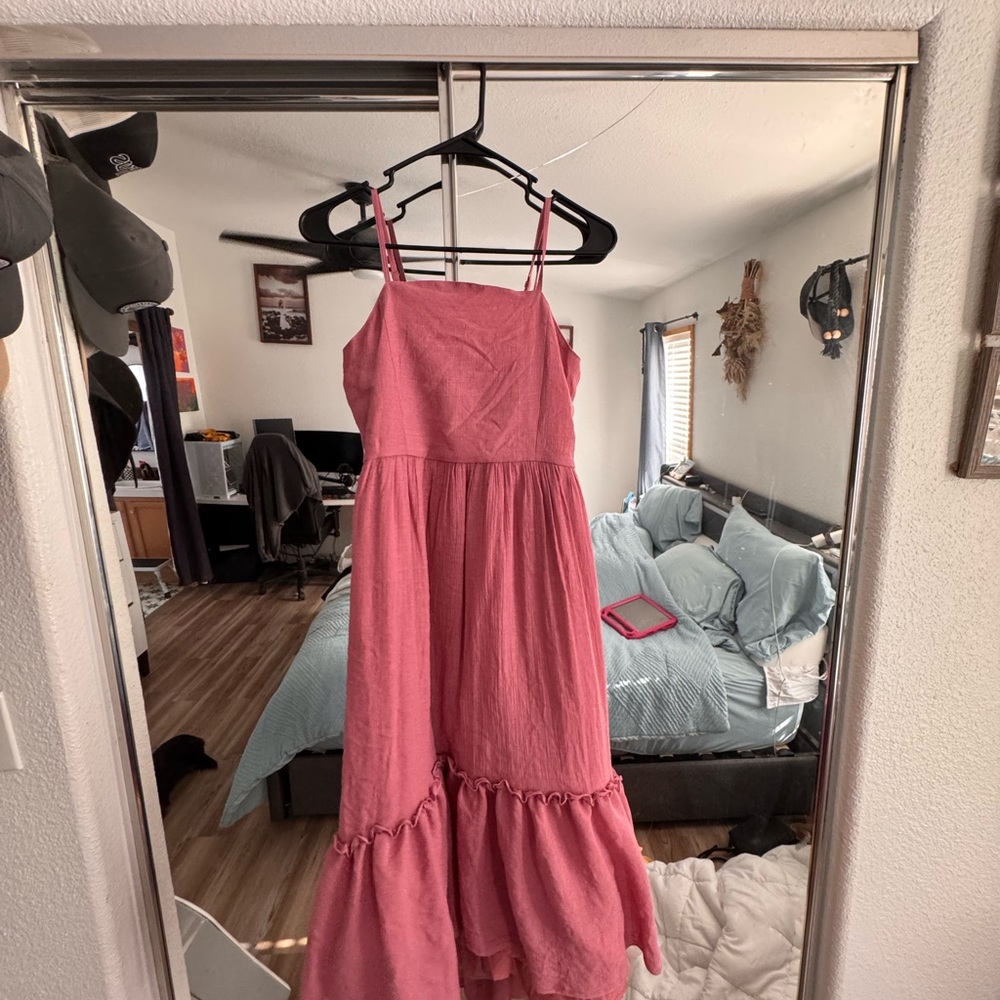 Pink Sleeveless Maxi Dress